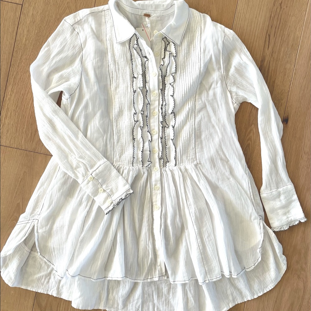 Free People Teddy Tux Tunic in Ivory - XS